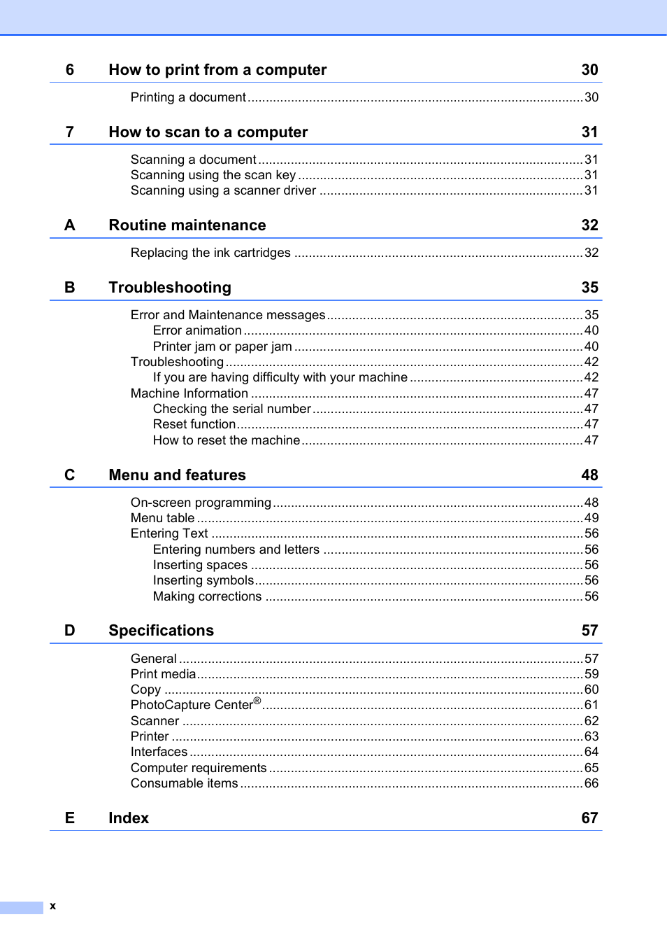 Brother DCP-J125 User Manual | Page 12 / 83