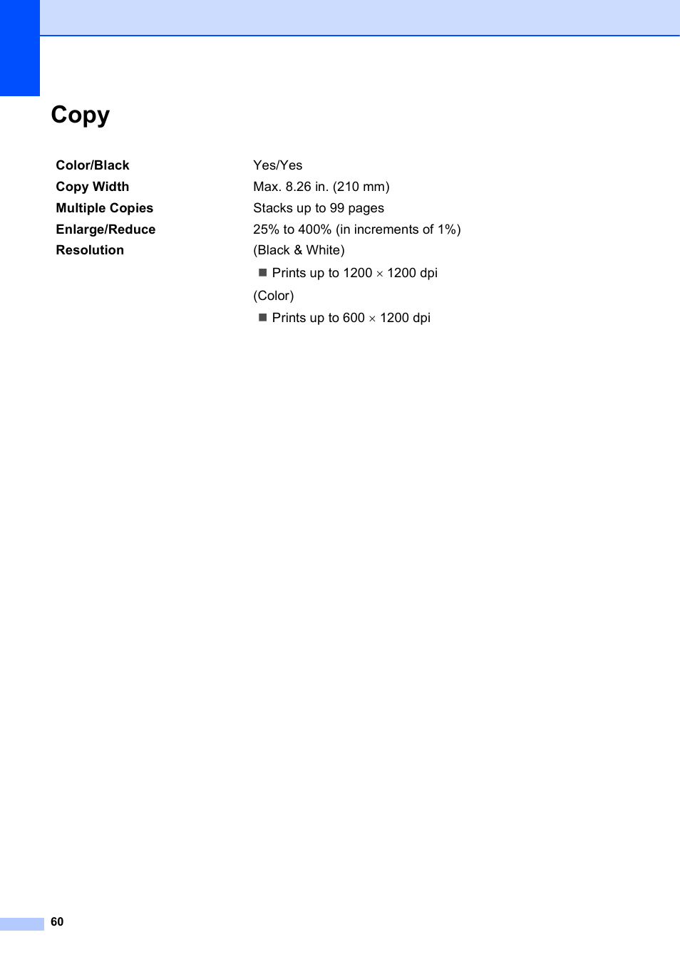 Copy | Brother DCP-J125 User Manual | Page 74 / 83