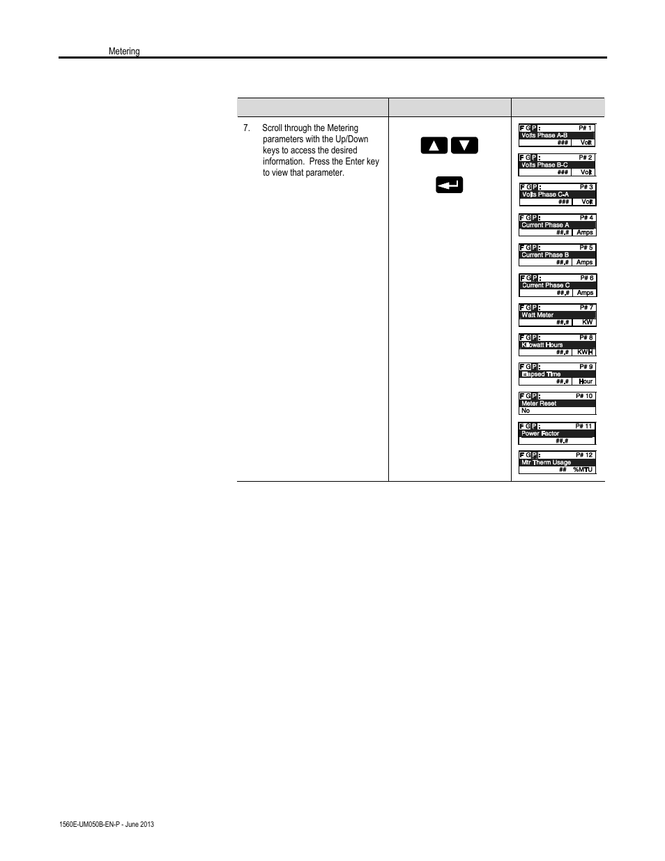 Viewing metering data (cont.) | Rockwell Automation 1560E SMC Flex Smart Motor Controller User Manual | Page 98 / 198