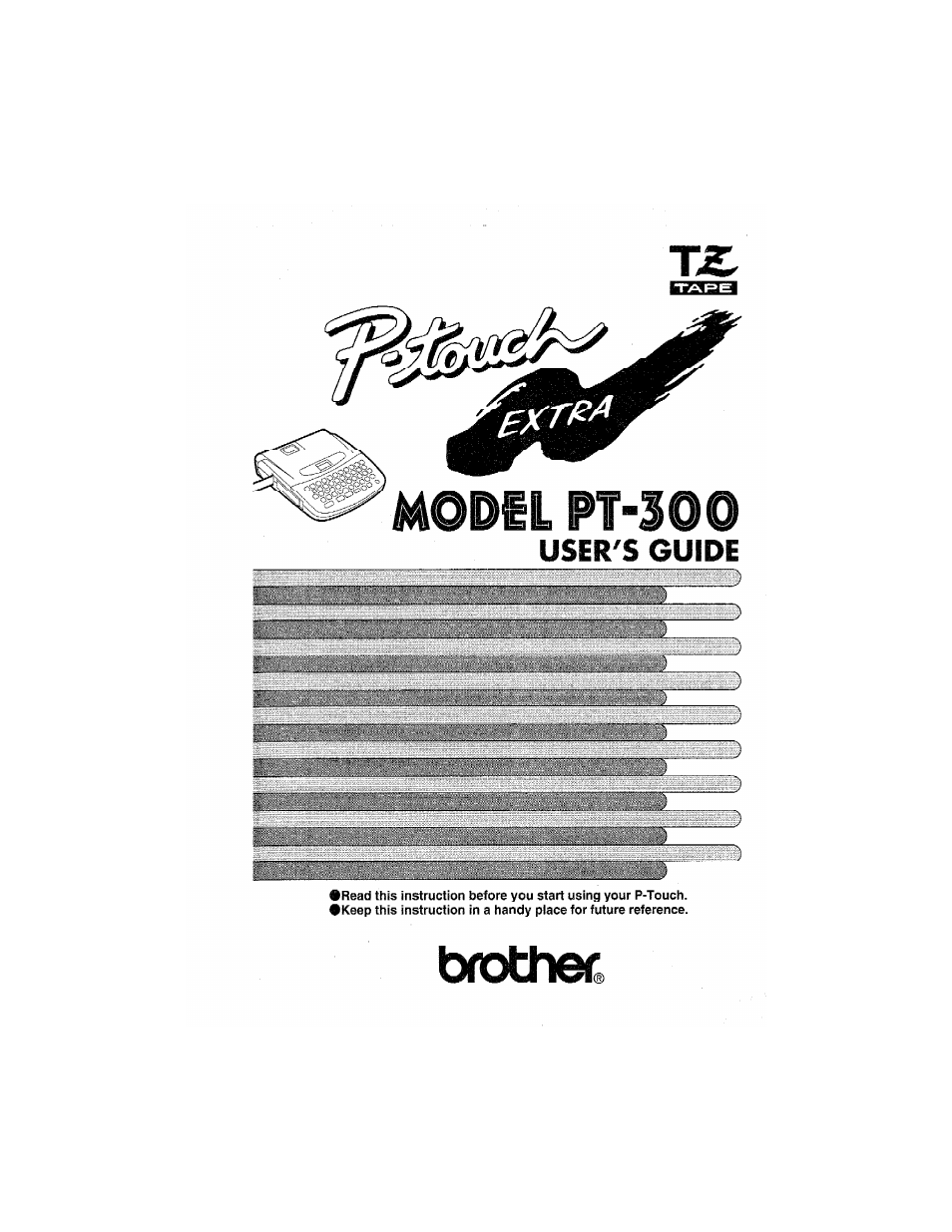 Brother TZTAPE PT-300 User Manual | 82 pages