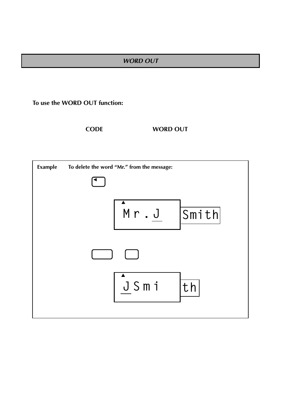 Word out, Mr . j smith, Js m i th | Brother TZTAPE PT-300 User Manual | Page 22 / 82