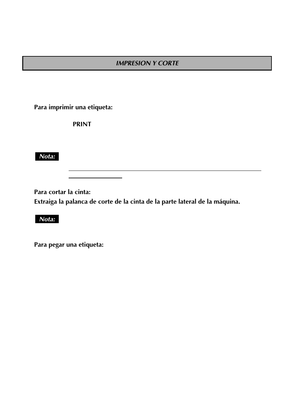 Impresion y corte | Brother TZTAPE PT-300 User Manual | Page 72 / 82