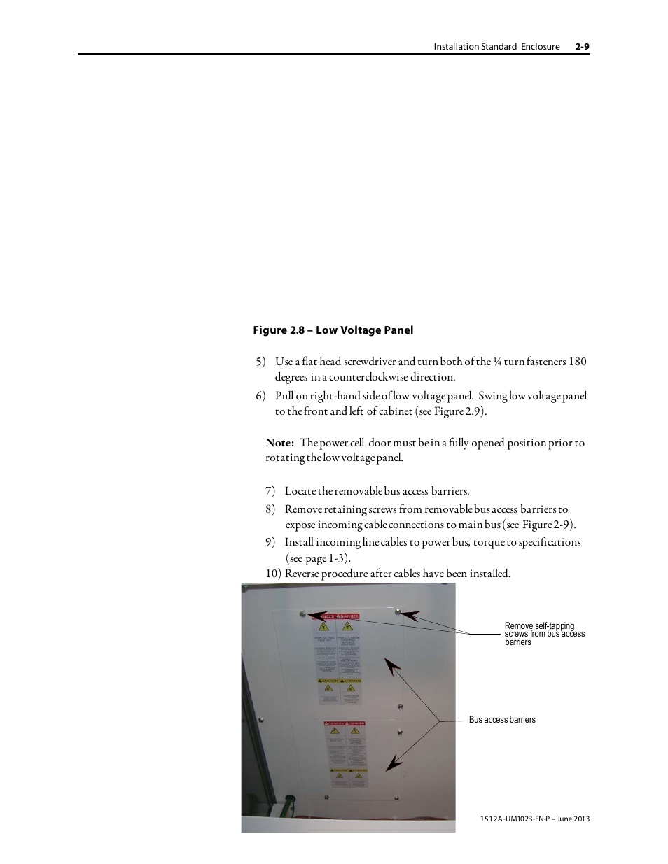 Rockwell Automation 1512A MV Controllers - 800A One-High Cabinet User Manual | Page 19 / 105