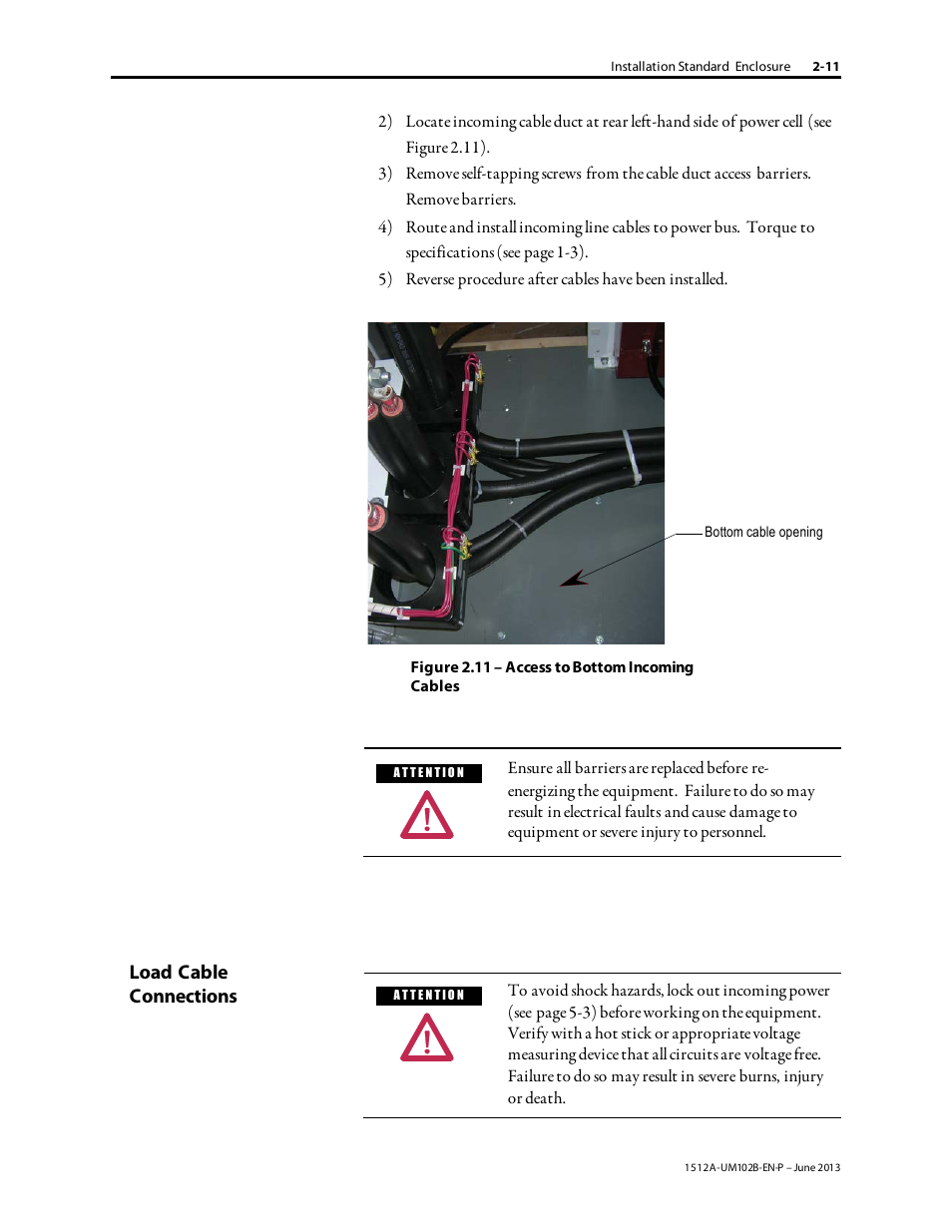 Rockwell Automation 1512A MV Controllers - 800A One-High Cabinet User Manual | Page 21 / 105