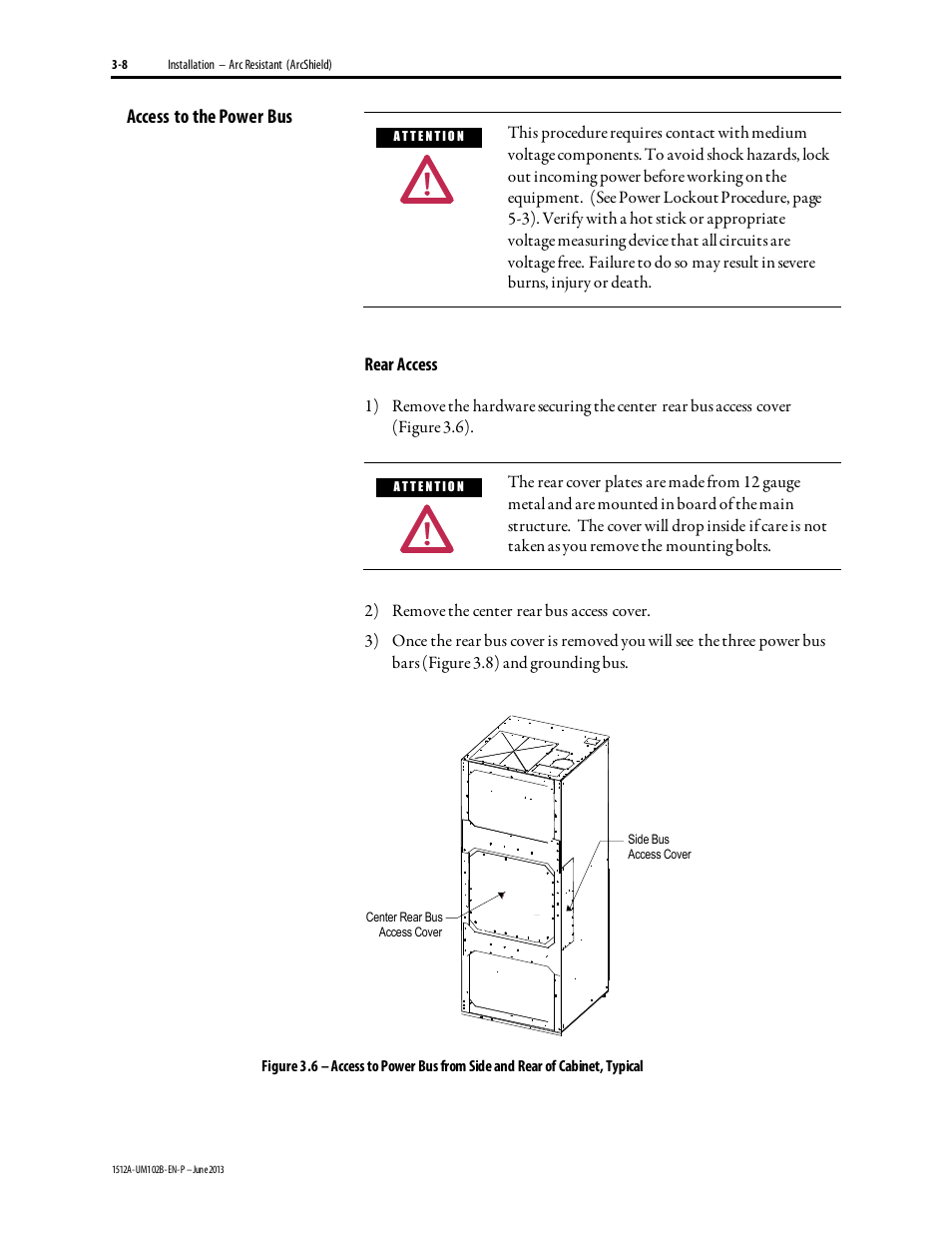 Rockwell Automation 1512A MV Controllers - 800A One-High Cabinet User Manual | Page 33 / 105