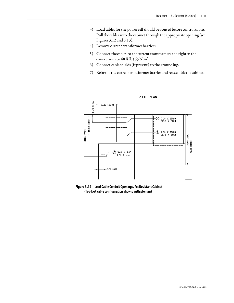 Rockwell Automation 1512A MV Controllers - 800A One-High Cabinet User Manual | Page 38 / 105