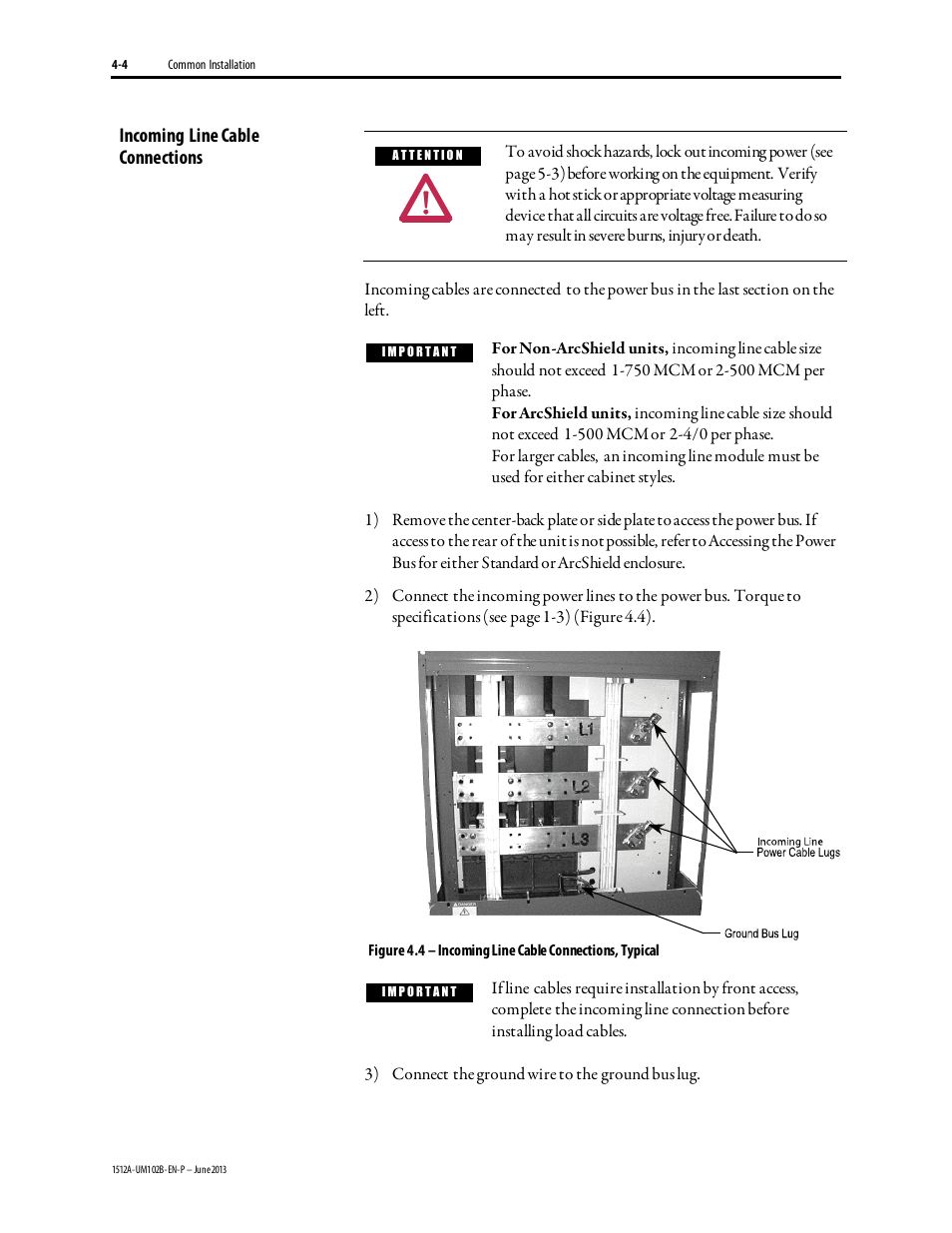 Rockwell Automation 1512A MV Controllers - 800A One-High Cabinet User Manual | Page 43 / 105