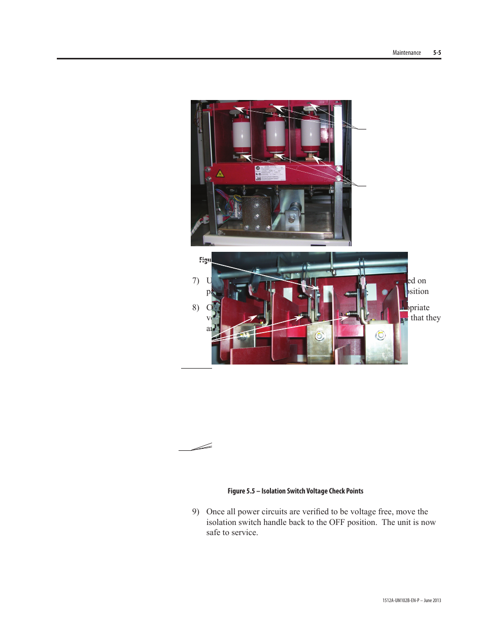 Rockwell Automation 1512A MV Controllers - 800A One-High Cabinet User Manual | Page 53 / 105