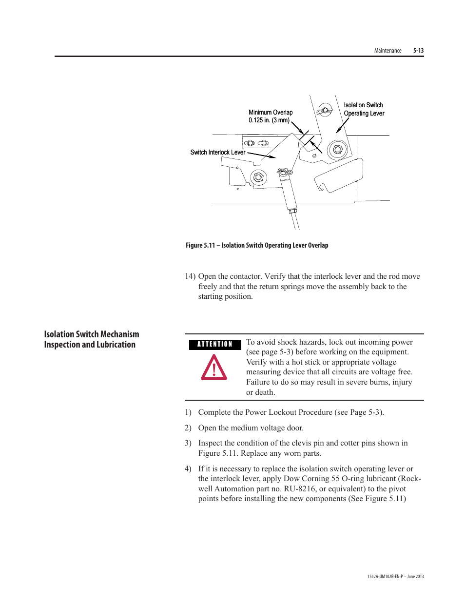 Rockwell Automation 1512A MV Controllers - 800A One-High Cabinet User Manual | Page 61 / 105