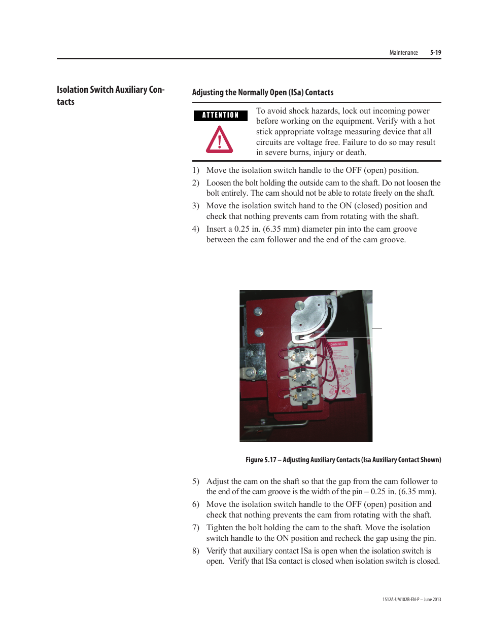 Rockwell Automation 1512A MV Controllers - 800A One-High Cabinet User Manual | Page 67 / 105