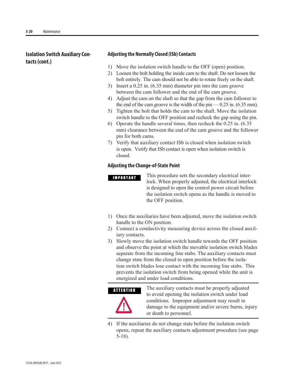 Rockwell Automation 1512A MV Controllers - 800A One-High Cabinet User Manual | Page 68 / 105
