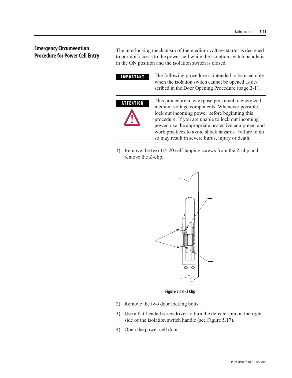 Rockwell Automation 1512A MV Controllers - 800A One-High Cabinet User Manual | Page 69 / 105