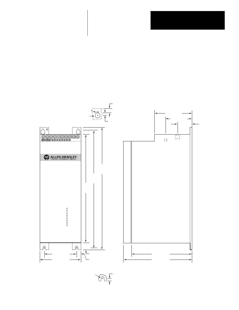 Dimensions, Appendix | Rockwell Automation 1391ES AC Servo Controller User Manual | Page 72 / 82