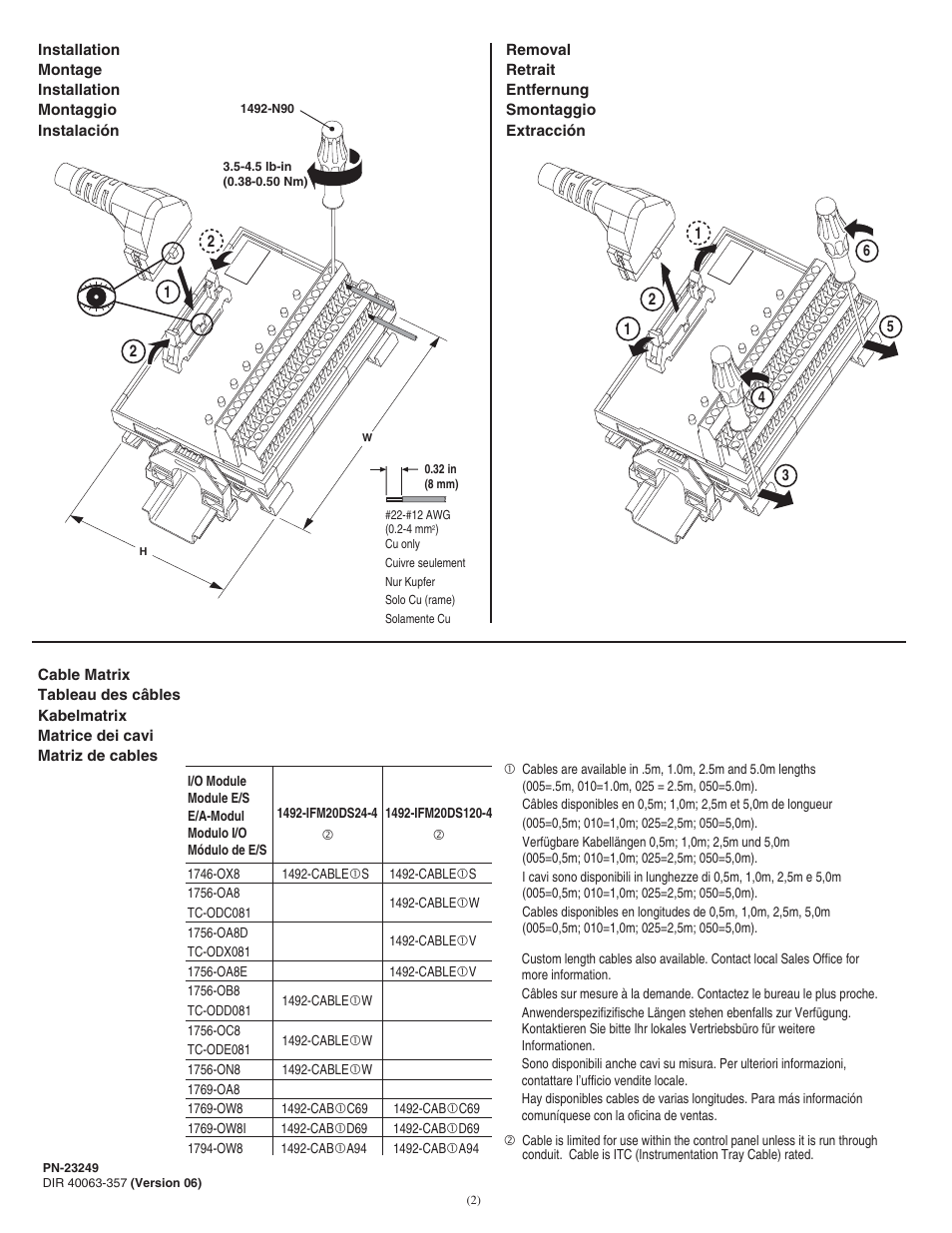 Rockwell Automation 1492-IFM20DS24-4_IFM20DS120-4 8 Point Isolated Interface Modules with 8 Point LEDs & Extra Terminals User Manual | Page 2 / 4