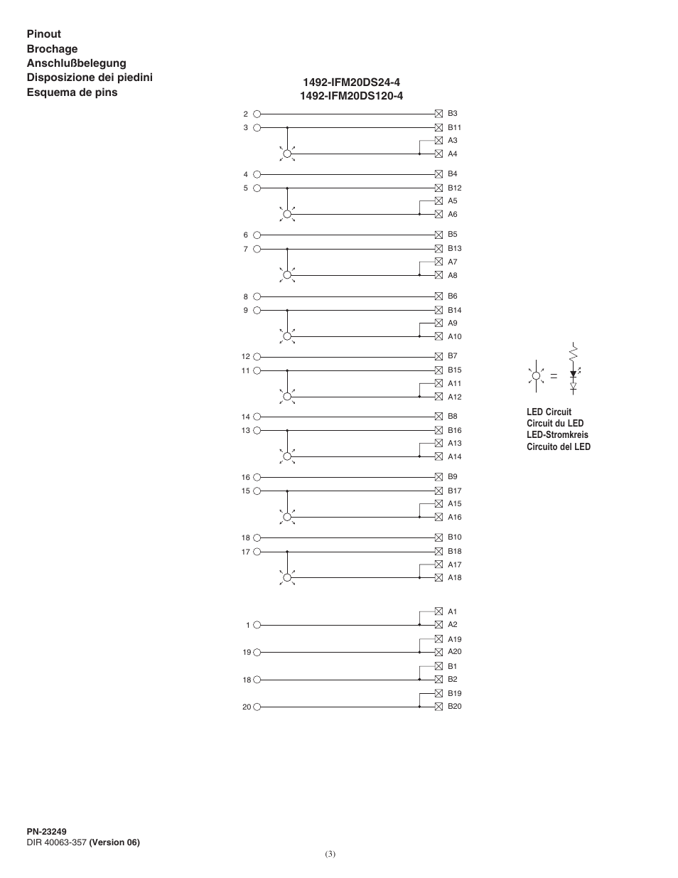 Rockwell Automation 1492-IFM20DS24-4_IFM20DS120-4 8 Point Isolated Interface Modules with 8 Point LEDs & Extra Terminals User Manual | Page 3 / 4