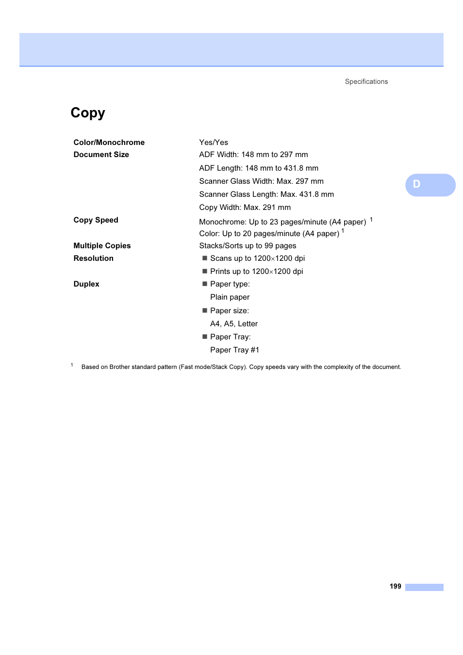 Copy | Brother MFC 6890CDW User Manual | Page 208 / 227