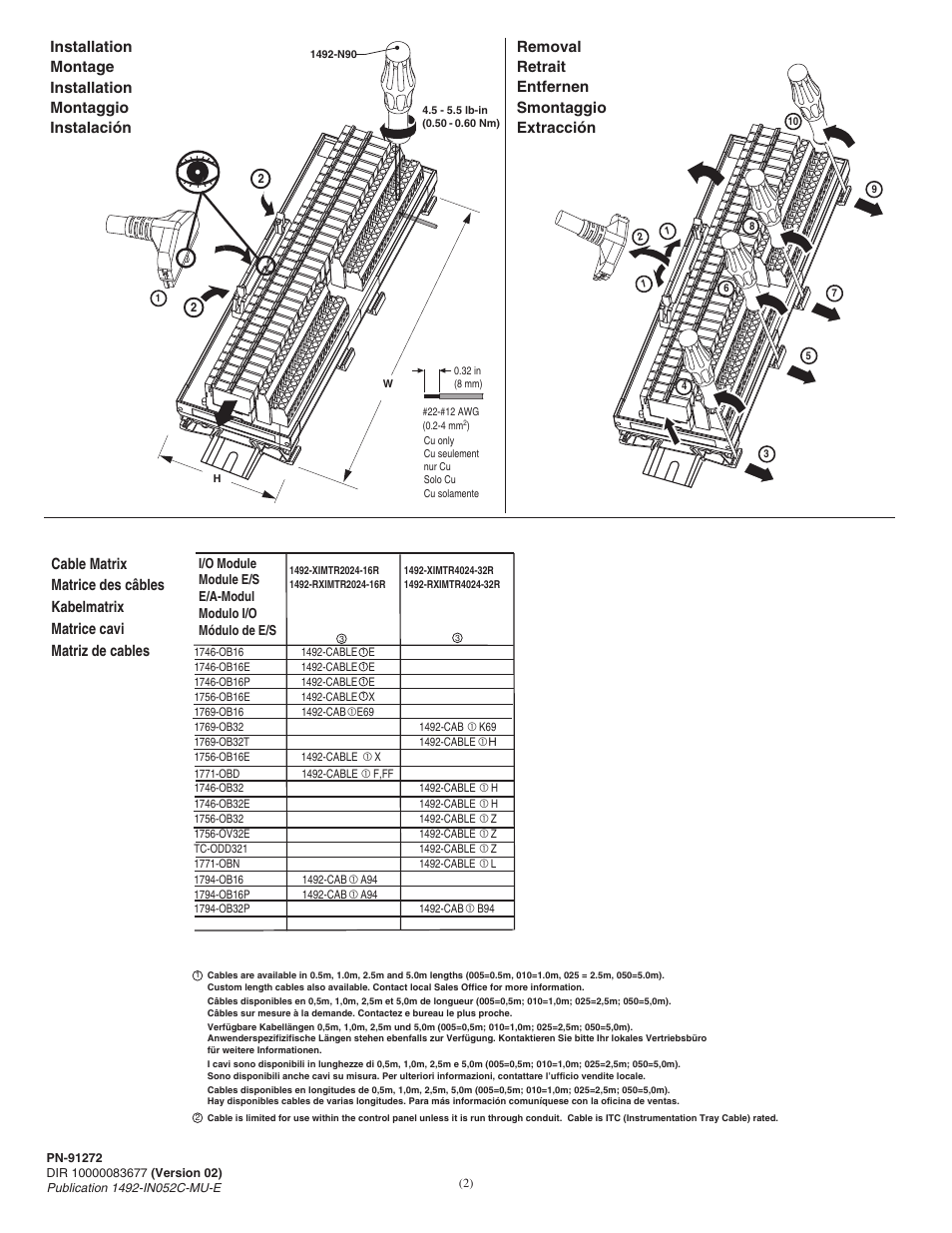 Rockwell Automation 1492-XIMTRxxx_RXIMTRxxx 16 and 32 Point Relay Interface Modules User Manual | Page 2 / 6