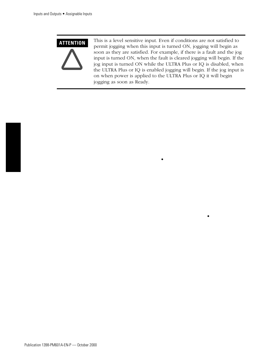 When a jog input is turned off, When a travel limit turns on (open), Pause (i9) | Start (i4), When start turns on, When a start turns off, Define home | Rockwell Automation 1398-PDM-xxx IQ Master Version 3.2.4 for IA-2000 and IQ-5000 Positioning Drive Modules, IQ-55 User Manual | Page 110 / 464