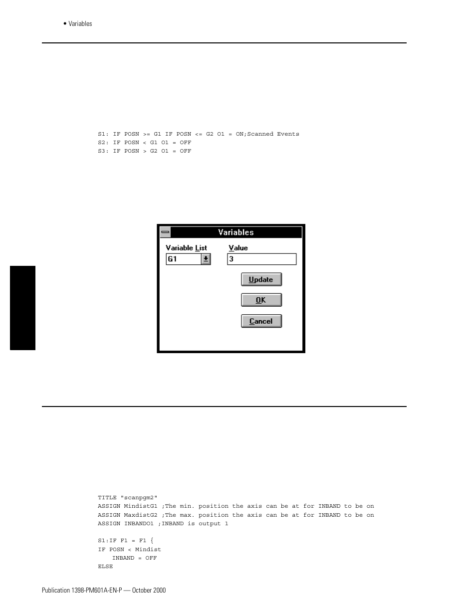 Variables, If/else statement, assign, block structure | Rockwell Automation 1398-PDM-xxx IQ Master Version 3.2.4 for IA-2000 and IQ-5000 Positioning Drive Modules, IQ-55 User Manual | Page 144 / 464