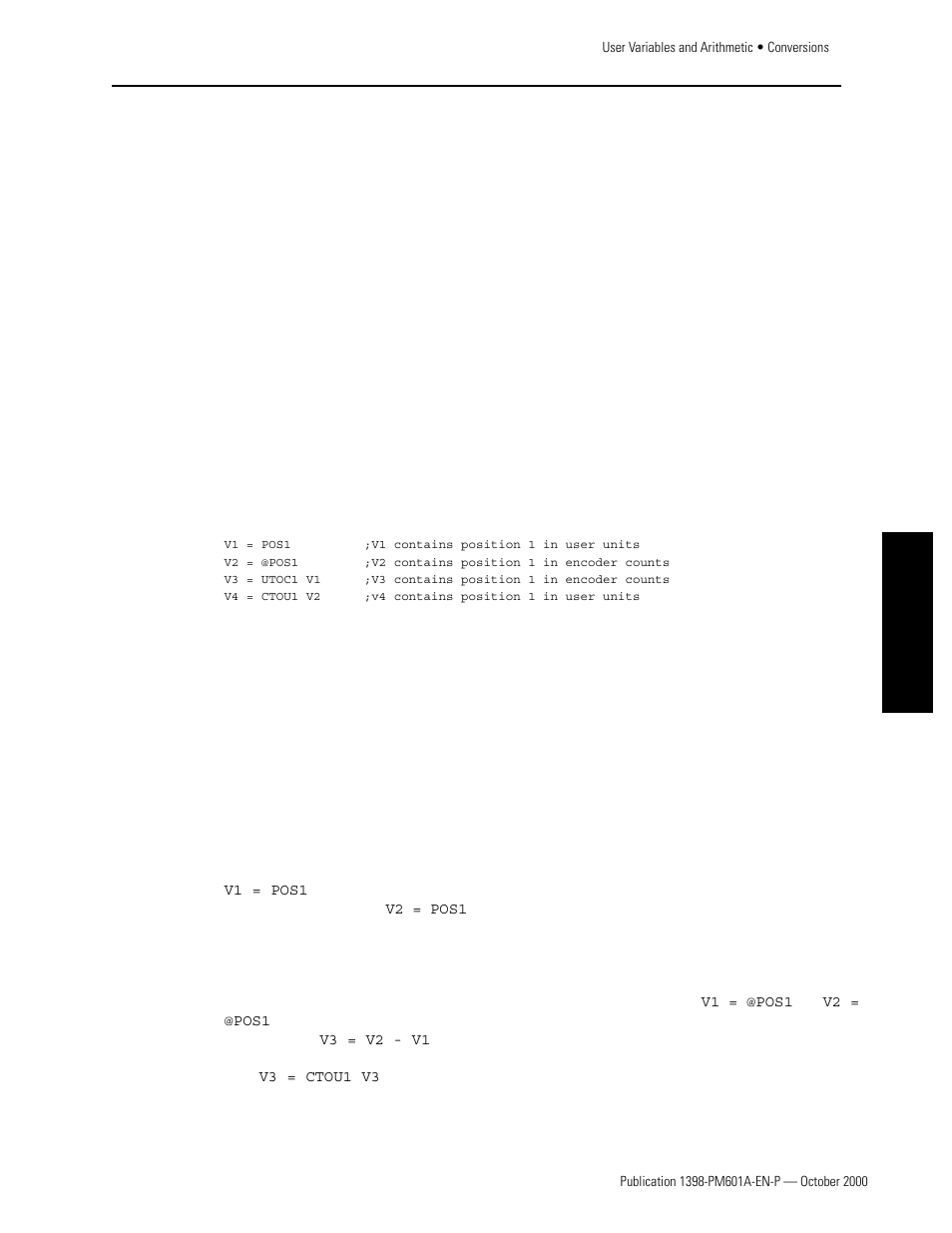Conversions, Encoder counter rollover | Rockwell Automation 1398-PDM-xxx IQ Master Version 3.2.4 for IA-2000 and IQ-5000 Positioning Drive Modules, IQ-55 User Manual | Page 153 / 464