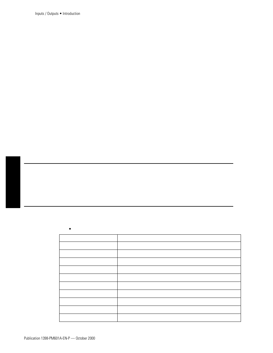 Inputs / outputs, Introduction, I/o instruction summary | Introduction i/o instruction summary | Rockwell Automation 1398-PDM-xxx IQ Master Version 3.2.4 for IA-2000 and IQ-5000 Positioning Drive Modules, IQ-55 User Manual | Page 188 / 464