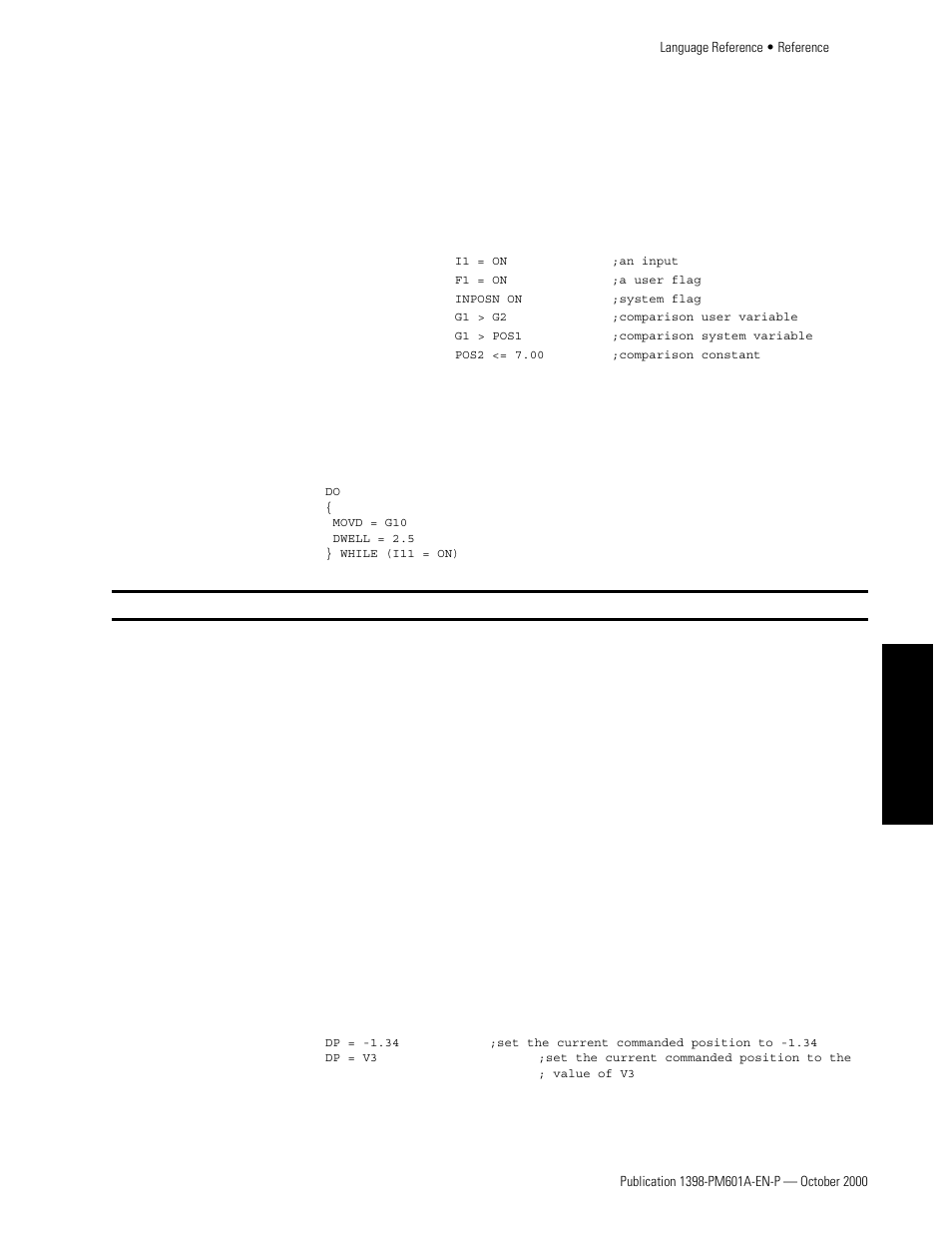 Words, Define position home | Rockwell Automation 1398-PDM-xxx IQ Master Version 3.2.4 for IA-2000 and IQ-5000 Positioning Drive Modules, IQ-55 User Manual | Page 219 / 464