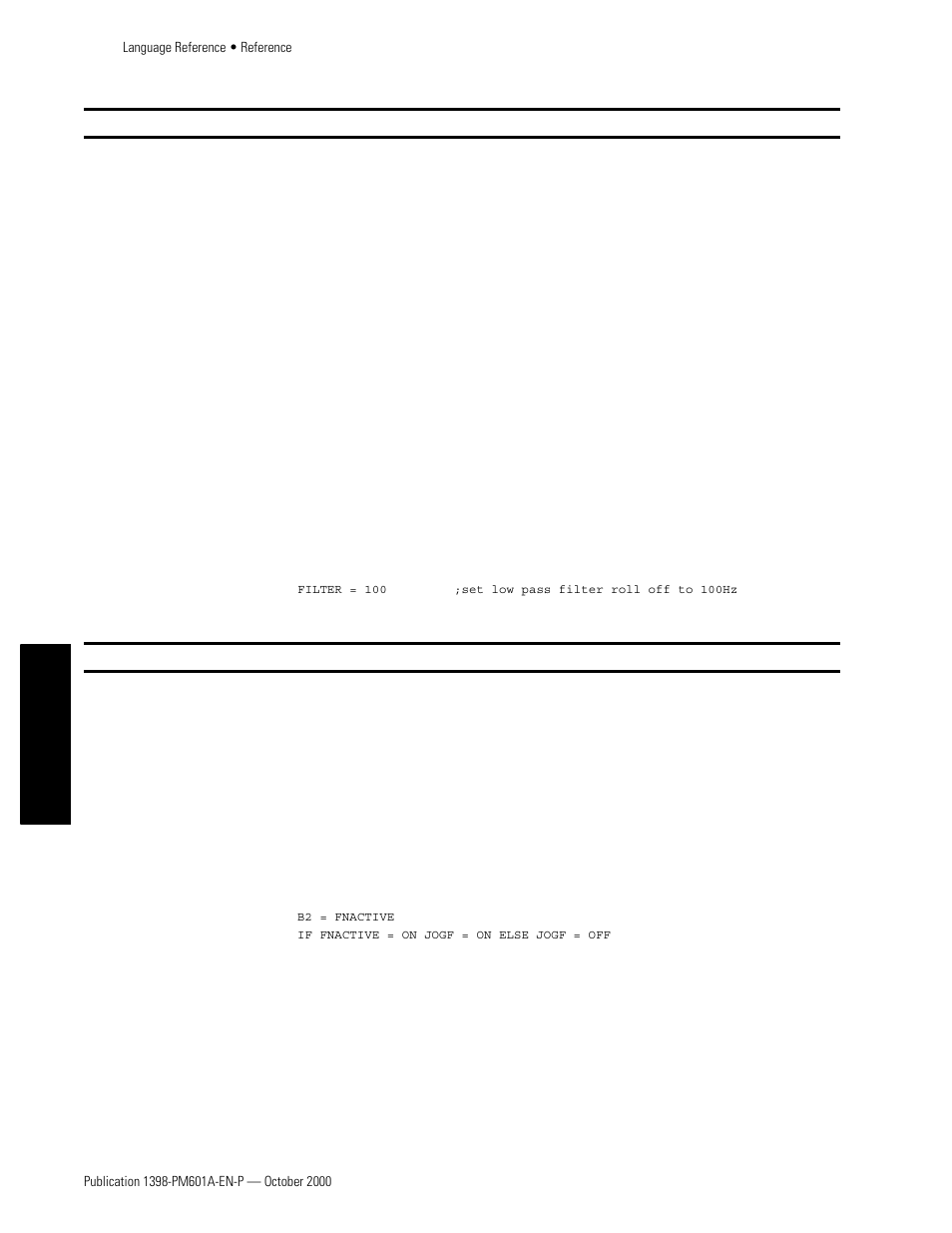 Filter, Fnactive | Rockwell Automation 1398-PDM-xxx IQ Master Version 3.2.4 for IA-2000 and IQ-5000 Positioning Drive Modules, IQ-55 User Manual | Page 230 / 464