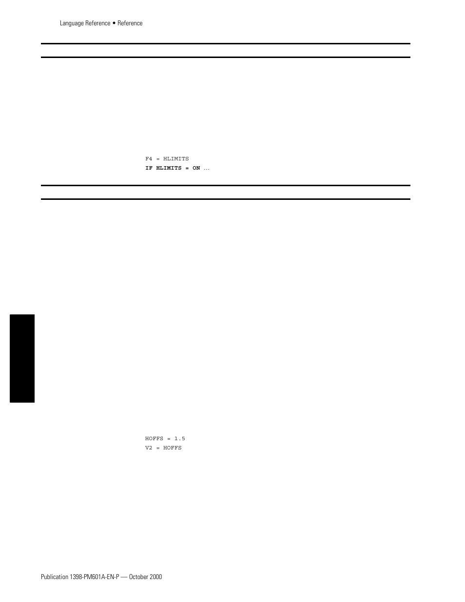 Hlimits, Hoffs | Rockwell Automation 1398-PDM-xxx IQ Master Version 3.2.4 for IA-2000 and IQ-5000 Positioning Drive Modules, IQ-55 User Manual | Page 236 / 464