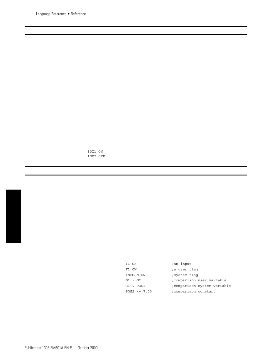 Idxn on/off, Idx n on/off | Rockwell Automation 1398-PDM-xxx IQ Master Version 3.2.4 for IA-2000 and IQ-5000 Positioning Drive Modules, IQ-55 User Manual | Page 242 / 464