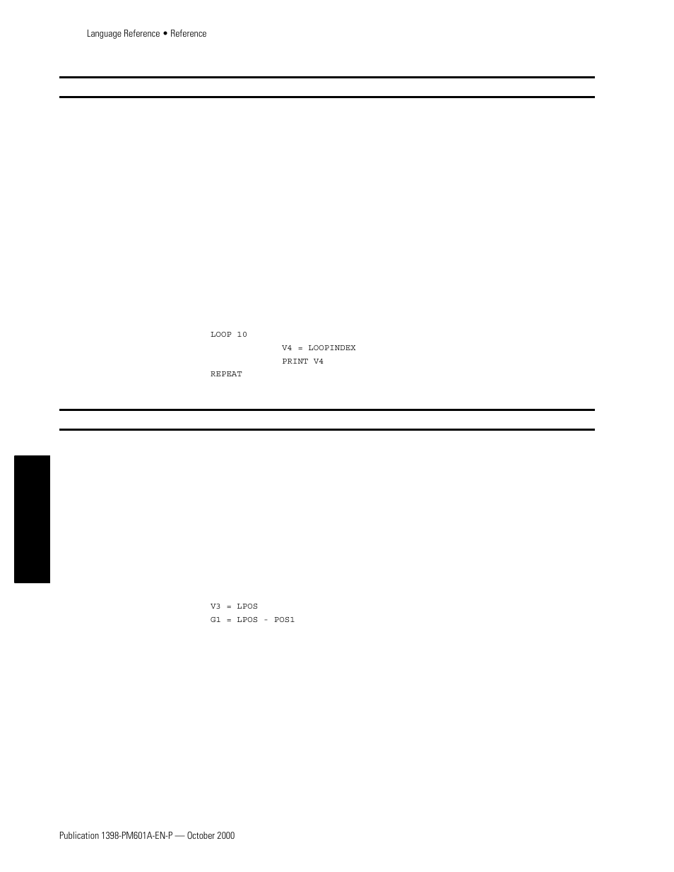 Loopindex, Lpos | Rockwell Automation 1398-PDM-xxx IQ Master Version 3.2.4 for IA-2000 and IQ-5000 Positioning Drive Modules, IQ-55 User Manual | Page 256 / 464