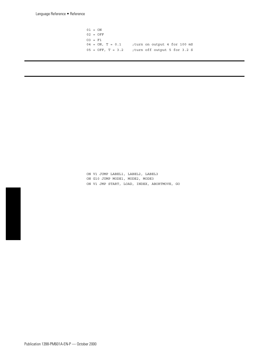 On variable jump, Words, Case statement program structure | Rockwell Automation 1398-PDM-xxx IQ Master Version 3.2.4 for IA-2000 and IQ-5000 Positioning Drive Modules, IQ-55 User Manual | Page 262 / 464