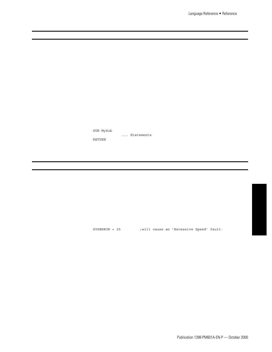 Syserror | Rockwell Automation 1398-PDM-xxx IQ Master Version 3.2.4 for IA-2000 and IQ-5000 Positioning Drive Modules, IQ-55 User Manual | Page 293 / 464