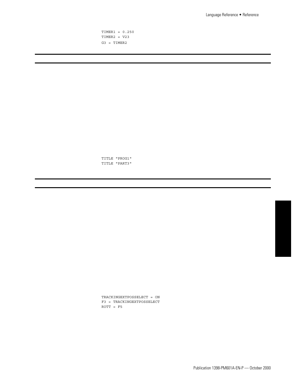 Title, Trackingextposselect | Rockwell Automation 1398-PDM-xxx IQ Master Version 3.2.4 for IA-2000 and IQ-5000 Positioning Drive Modules, IQ-55 User Manual | Page 295 / 464