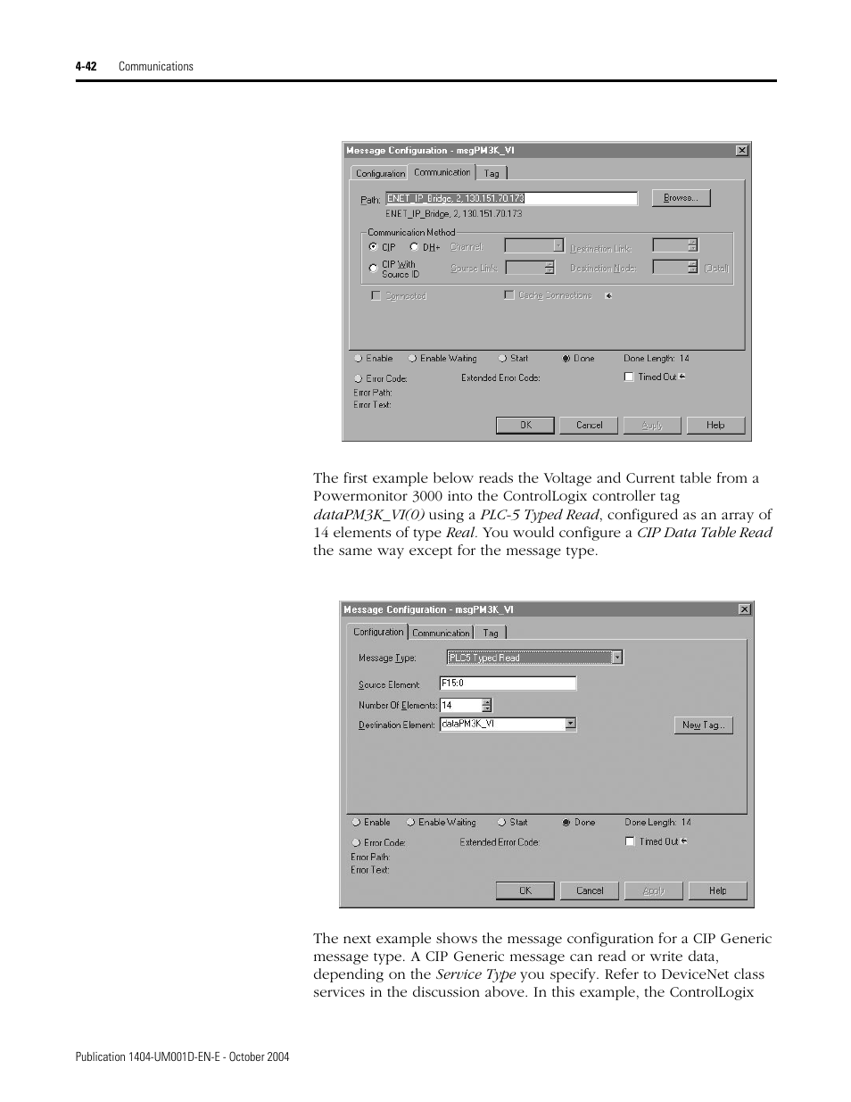 Rockwell Automation 1404-M4_M5_M6_M8 Powermonitor 3000 User Manual, PRIOR to Firmware rev. 3.0 User Manual | Page 102 / 356