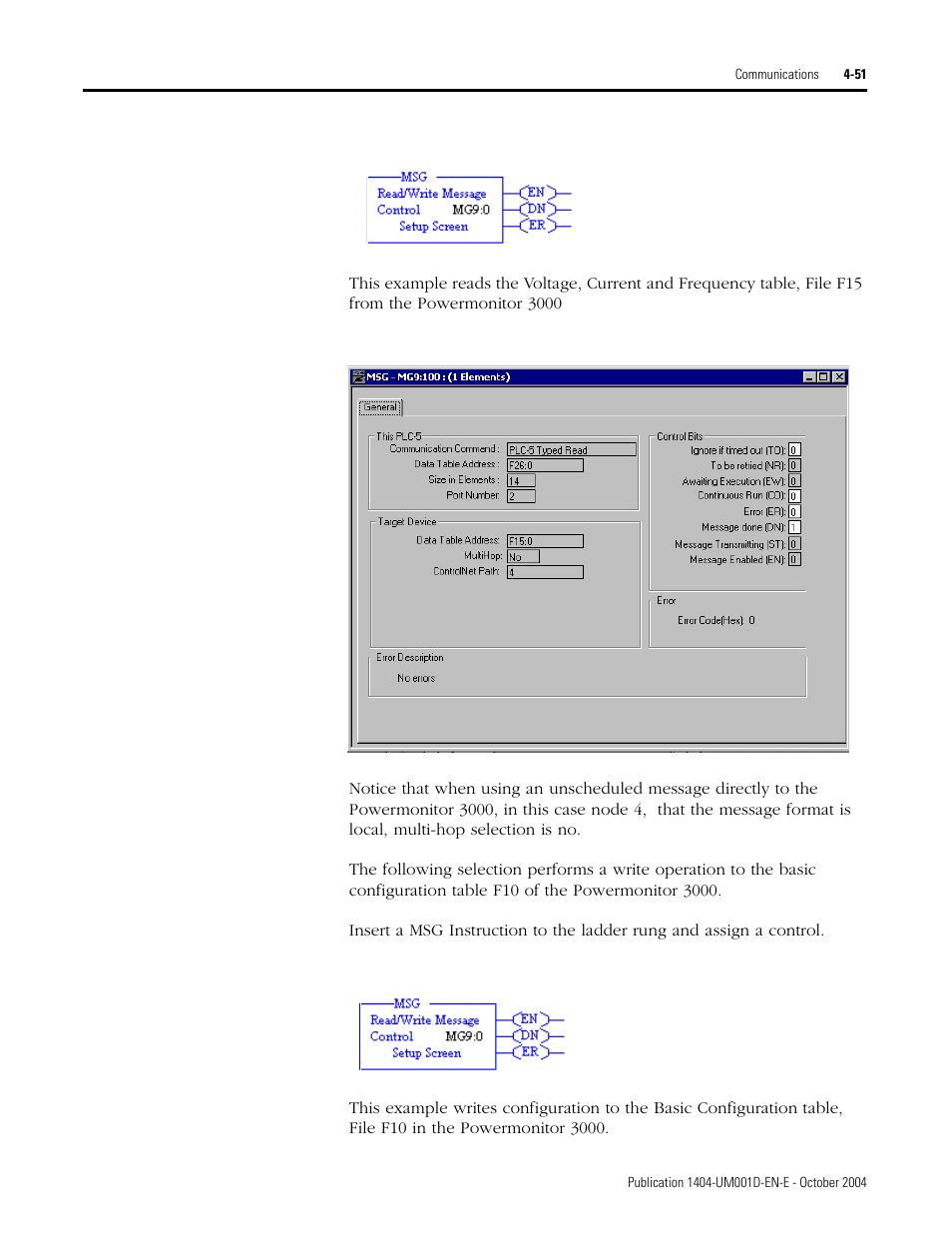 Rockwell Automation 1404-M4_M5_M6_M8 Powermonitor 3000 User Manual, PRIOR to Firmware rev. 3.0 User Manual | Page 111 / 356