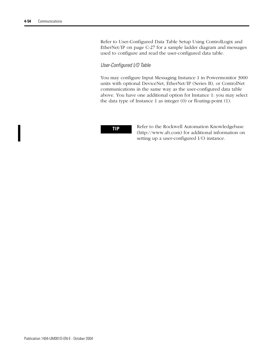 Rockwell Automation 1404-M4_M5_M6_M8 Powermonitor 3000 User Manual, PRIOR to Firmware rev. 3.0 User Manual | Page 114 / 356