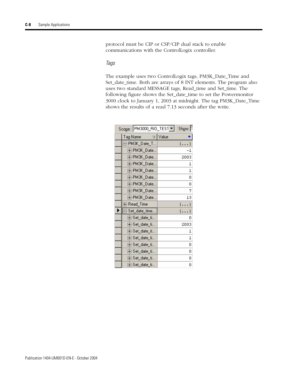 Rockwell Automation 1404-M4_M5_M6_M8 Powermonitor 3000 User Manual, PRIOR to Firmware rev. 3.0 User Manual | Page 262 / 356