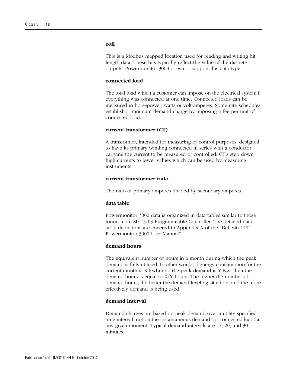 Rockwell Automation 1404-M4_M5_M6_M8 Powermonitor 3000 User Manual, PRIOR to Firmware rev. 3.0 User Manual | Page 342 / 356