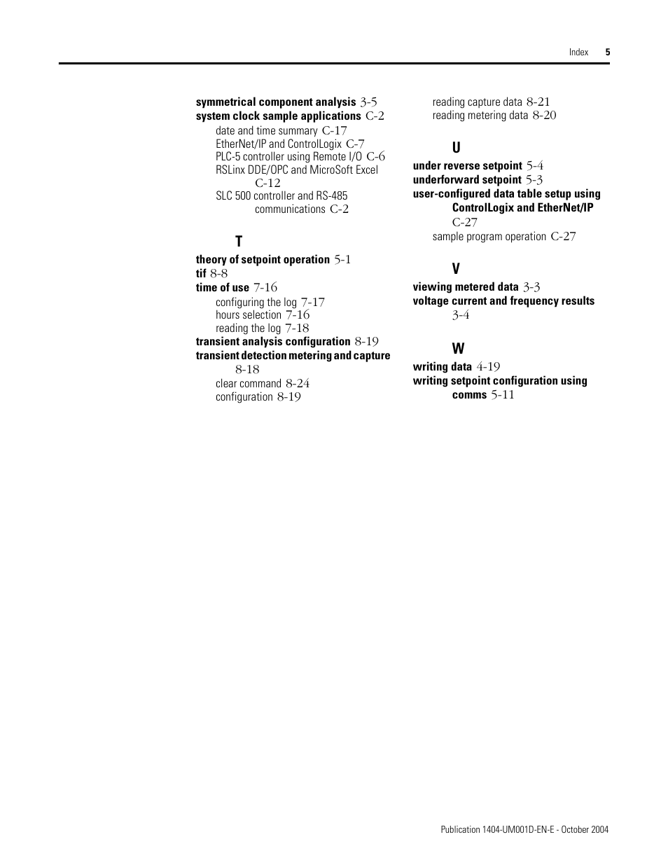 Rockwell Automation 1404-M4_M5_M6_M8 Powermonitor 3000 User Manual, PRIOR to Firmware rev. 3.0 User Manual | Page 353 / 356