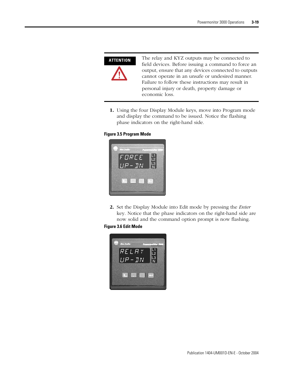 Rockwell Automation 1404-M4_M5_M6_M8 Powermonitor 3000 User Manual, PRIOR to Firmware rev. 3.0 User Manual | Page 45 / 356