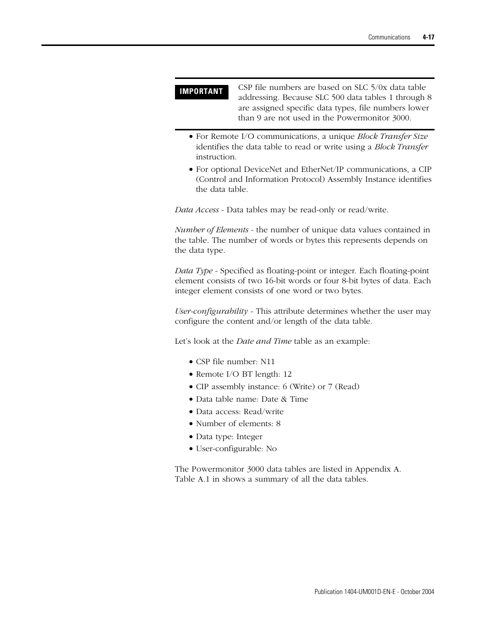 Rockwell Automation 1404-M4_M5_M6_M8 Powermonitor 3000 User Manual, PRIOR to Firmware rev. 3.0 User Manual | Page 77 / 356