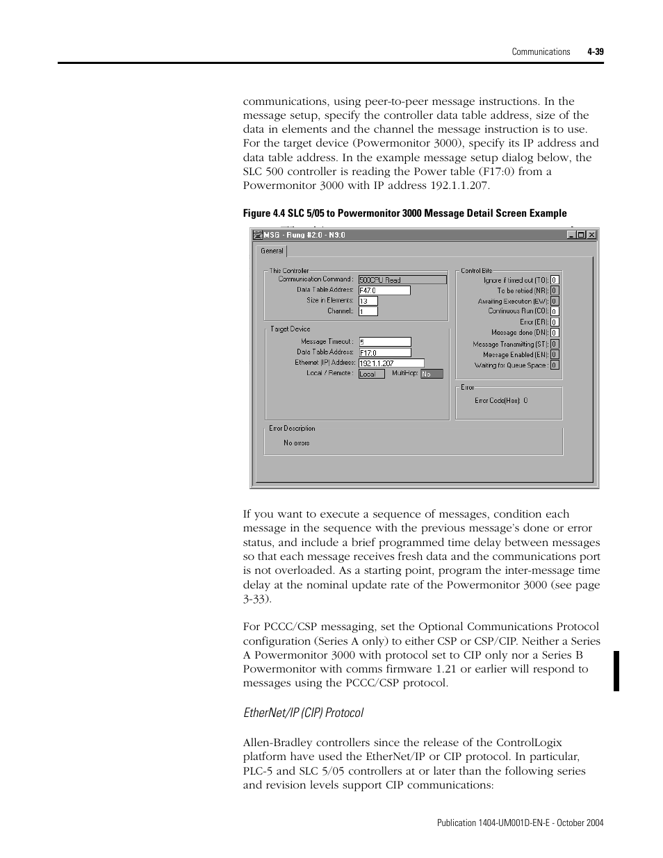 Rockwell Automation 1404-M4_M5_M6_M8 Powermonitor 3000 User Manual, PRIOR to Firmware rev. 3.0 User Manual | Page 99 / 356