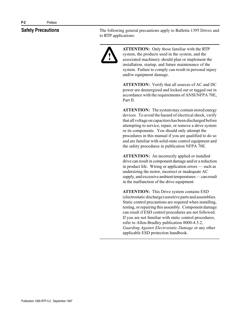 Safety precautions | Rockwell Automation 1395 Digital Reference Adapter for RTP Applications User Manual | Page 6 / 69