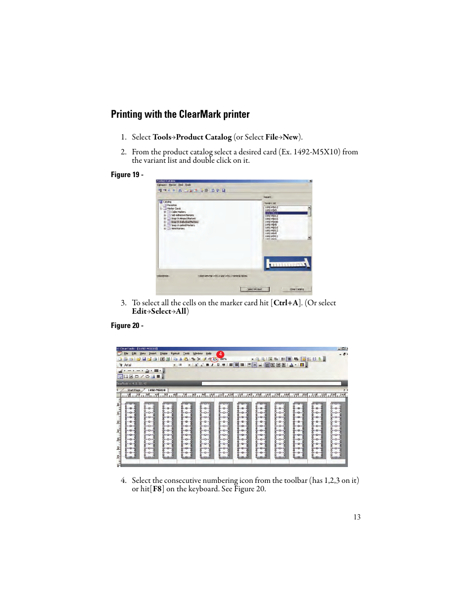 Printing with the clearmark printer | Rockwell Automation 1492-PRINT220 ClearMark Quick Start User Manual | Page 13 / 16