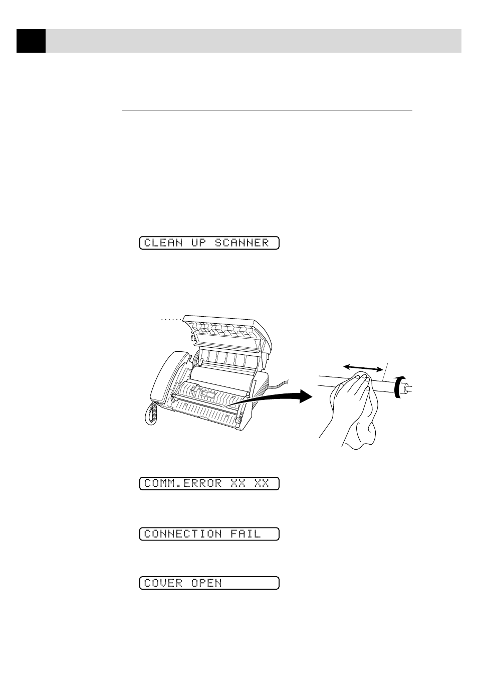 Error messages | Brother FAX 355MC User Manual | Page 102 / 123