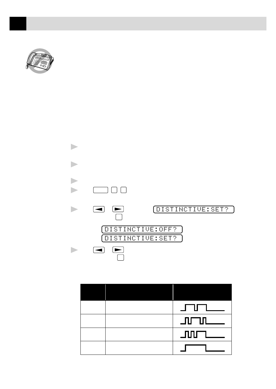 Registering the distinctive ring pattern | Brother FAX 355MC User Manual | Page 86 / 123