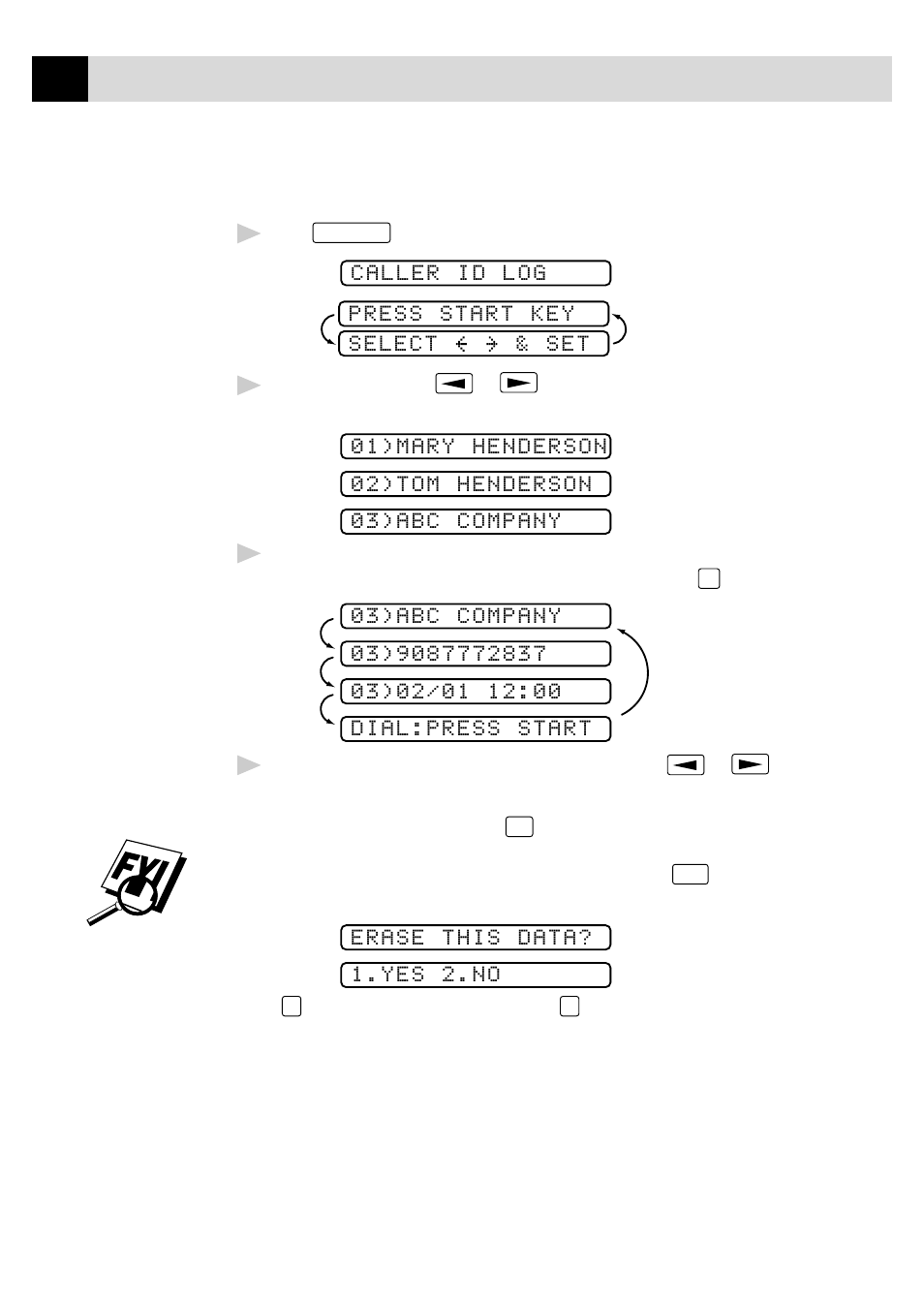 Viewing the caller id log | Brother FAX 355MC User Manual | Page 88 / 123