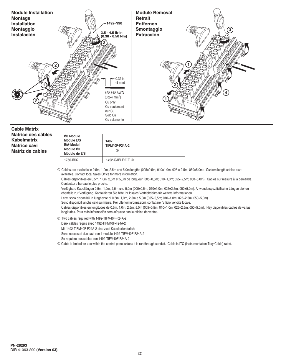 Rockwell Automation 1492-TIFM40F-F24A-2 Fused Term. Module for use in SIL2 Safety Shutdown Appl. w/2 1756-IB32 User Manual | Page 2 / 6