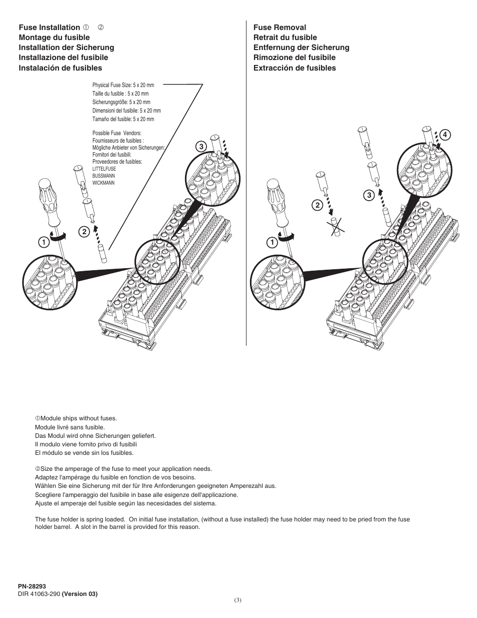 Rockwell Automation 1492-TIFM40F-F24A-2 Fused Term. Module for use in SIL2 Safety Shutdown Appl. w/2 1756-IB32 User Manual | Page 3 / 6