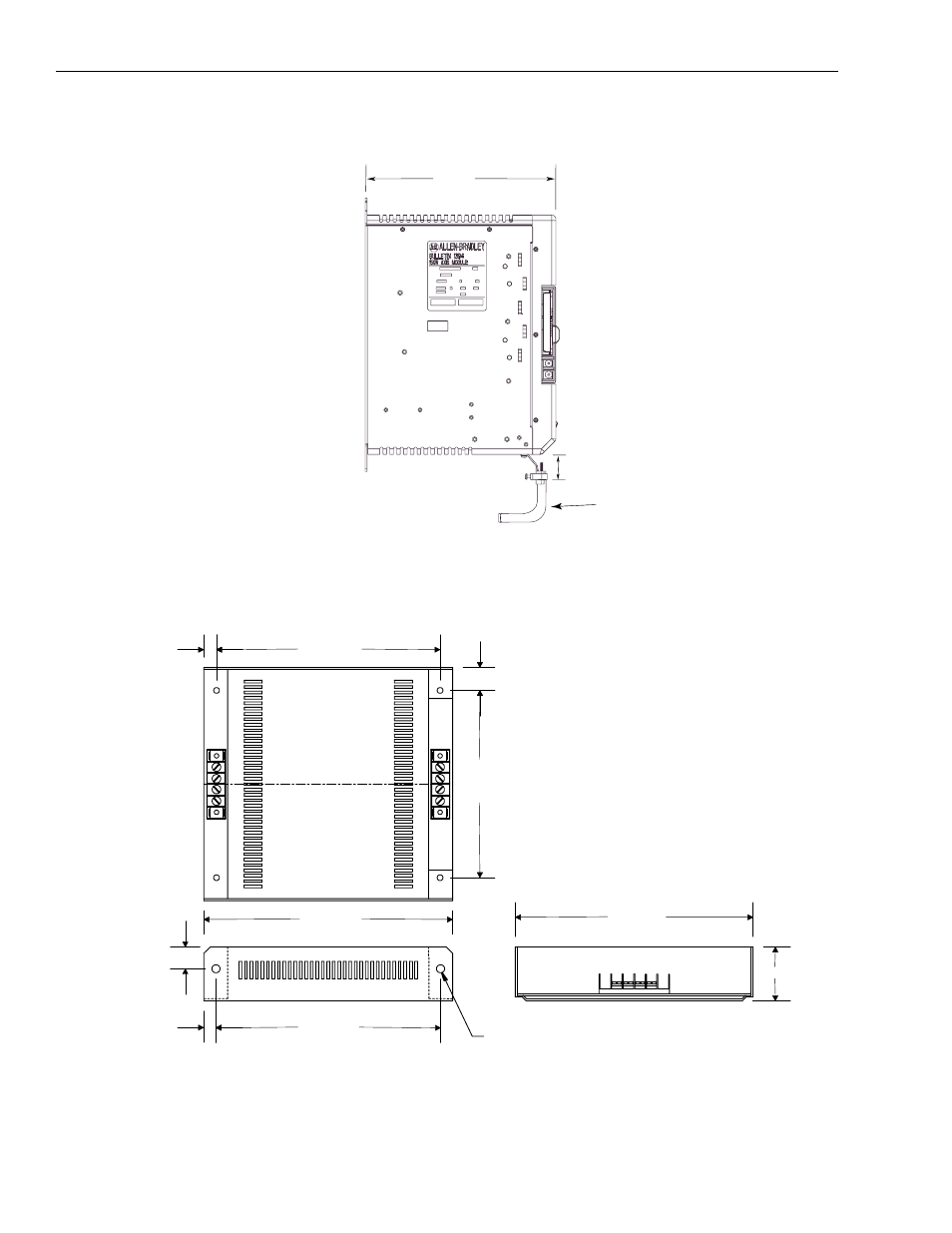 Filter dimensions | Rockwell Automation 1326 Digital AC Multi-Axis Motion Control System User Manual User Manual | Page 218 / 301